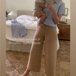Gillian Stevens Sadie Knit Pant Pant Sand Sz 1